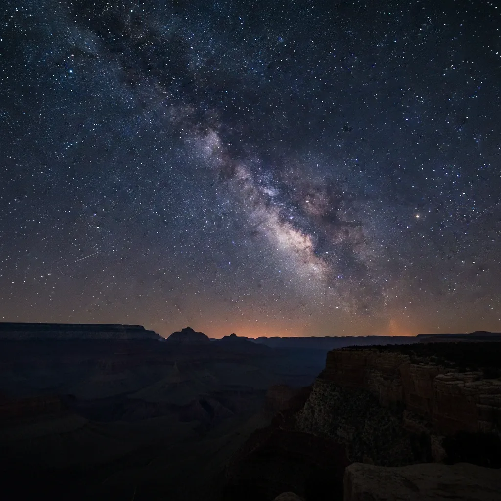 Milky Way above the Grand Canyon at night